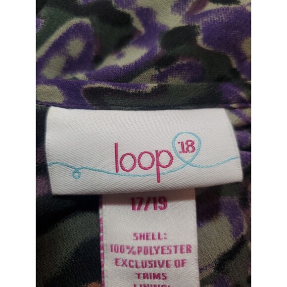 Loop Size 18 Abstract Print Ruffled Sheer Cover-Up Maxi Dress Beach Whimsical - Picture 11 of 13